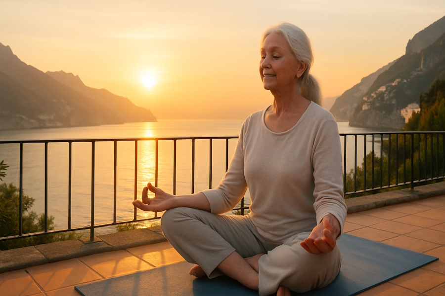 Yoga al sorgere del sole